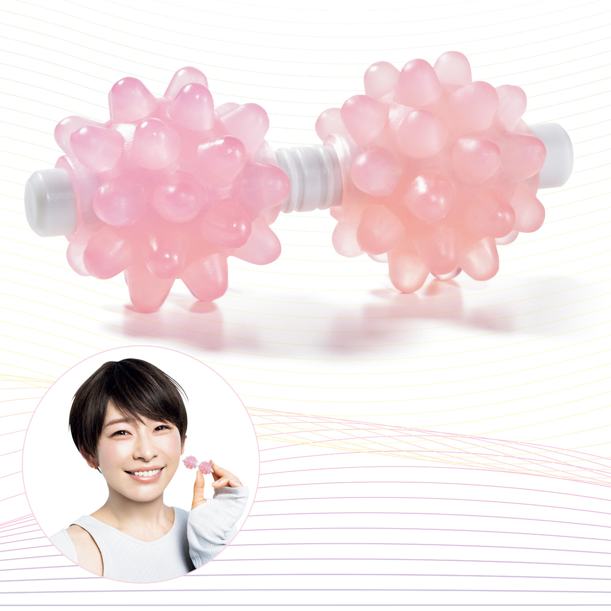 【正規品】Rumble Roller ピンク ピラティス　星野由香　ミドルサイズ VOCE7月号特別付録①】「ほぐピラ」大ヒット記念！星野由香先生