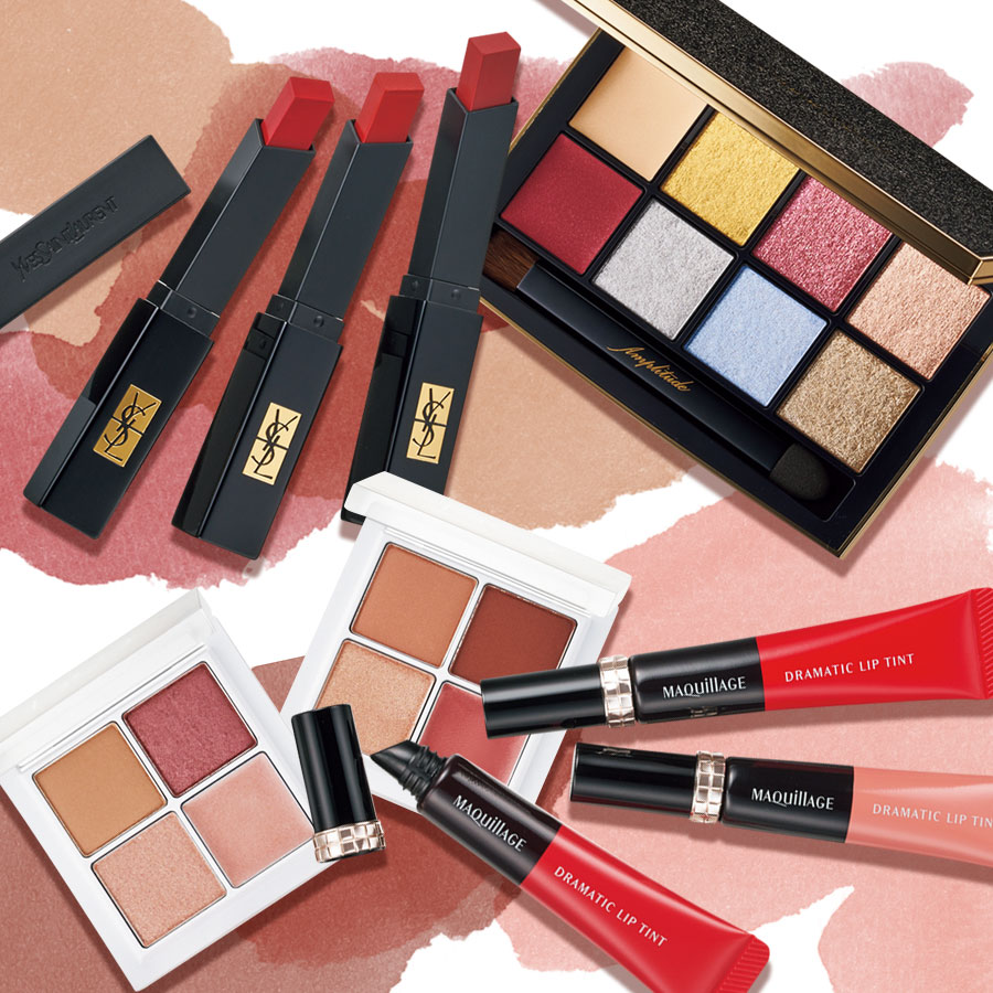 話題のアイパレット・リップ【ガチ塗り比べ！】マキアージュ、YSL、B