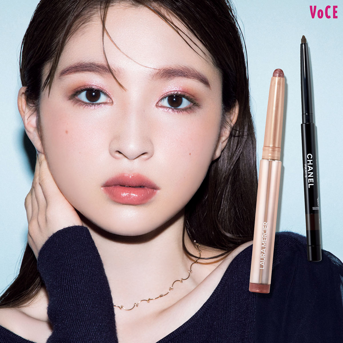 ローラメルシエ】アイシャドウと【シャネル】アイライナーで華やかな2