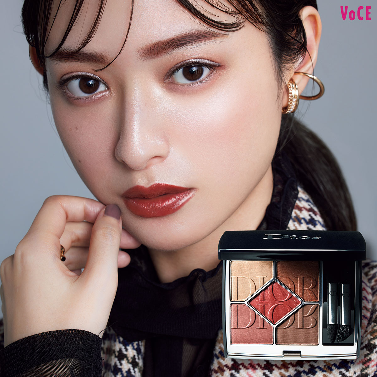 河北メイク】ディオールアイパレで秋のピンクブラウンメイク！【秋の