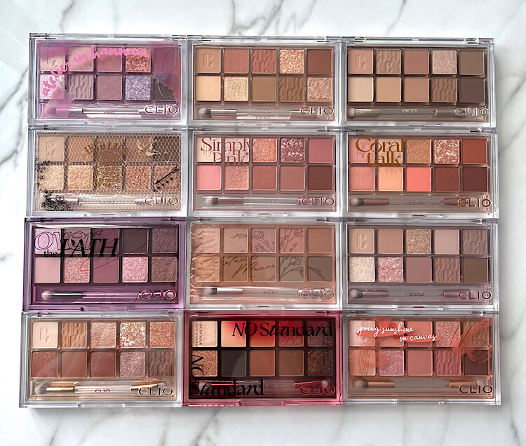 CLIO クリオ プロアイパレットアイシャドウパレットセット　7色セット CLIO（クリオ）の「プロ アイ パレット」全色スウォッチ！人気色や