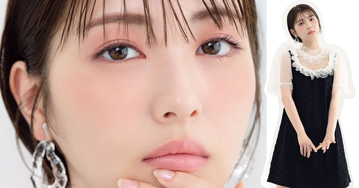 浜辺美波】ブラックミニワンピに似合わせ！ピーチメイクに挑戦【夏の