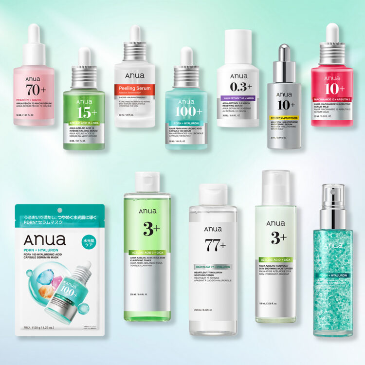 Anua アヌア スキンケア5点セット 美容液 化粧水 韓国コスメ まとめ売り アヌア】の人気スキンケアコスメほぼ全部見せ。豊富な美容液を肌悩み